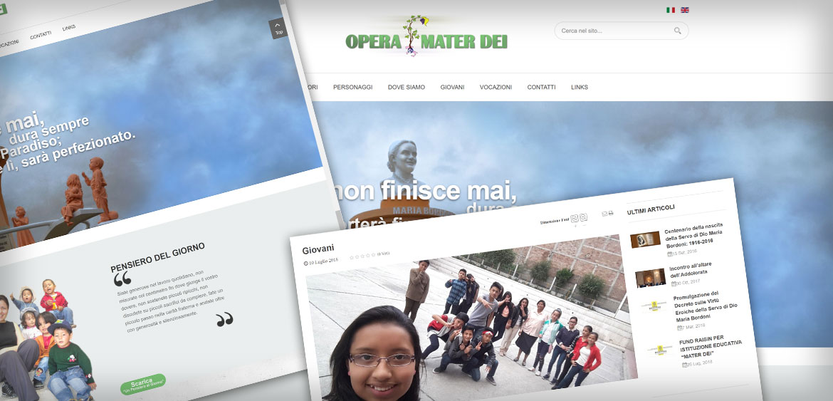 On-line il nuovo sito dell'Opera Mater Dei